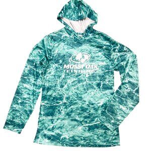 MOSSY OAK Fishing Shirt size XL green hoodie Top Outerwear boys men